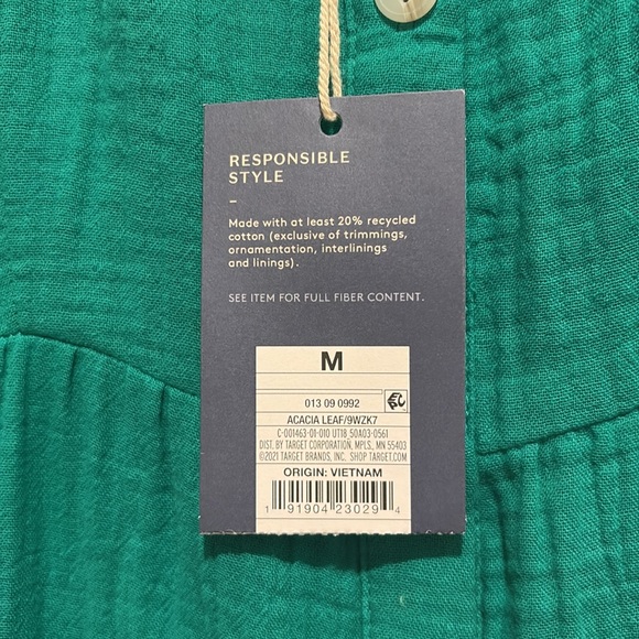 NEW Universal Thread Kelly Green Midi Sundress Coastal Beach Vacation Resort - Picture 4 of 5